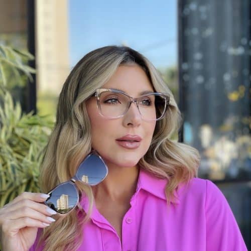 oticagriss oculos clip on 2 em 1 gatinho cinza e rosa 244 1