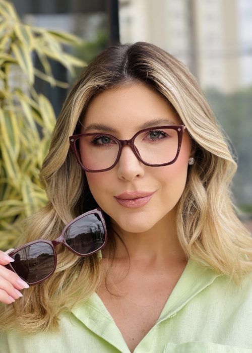 oticagriss oculos clip on 2 em 1 gatinho marsala 489