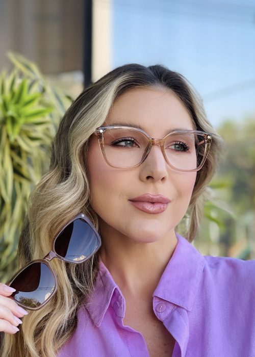 oticagriss oculos clip on 2 em 1 gatinho rose 489