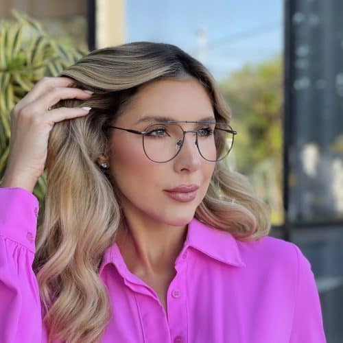 oticagriss oculos de grau feminino aviador grafite 482 1