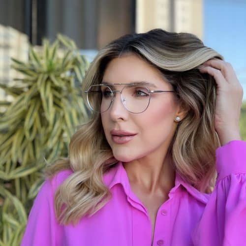 oticagriss oculos de grau feminino aviador prata 482 1