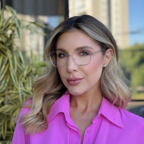 oticagriss oculos de grau feminino gatinho lilas 461