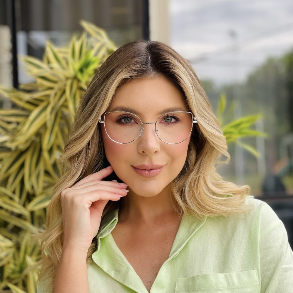 oticagriss oculos de grau feminino gatinho prata 490 oticagriss oculos de grau feminino gatinho prata 490