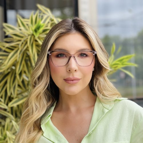 oticagriss oculos de grau feminino quadrado cinza 492