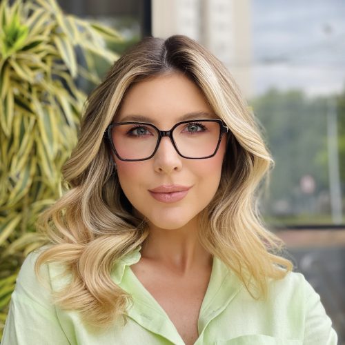 oticagriss oculos de grau feminino quadrado marrom 488
