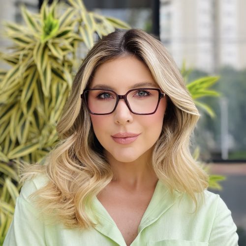 oticagriss oculos de grau feminino quadrado marsala 488