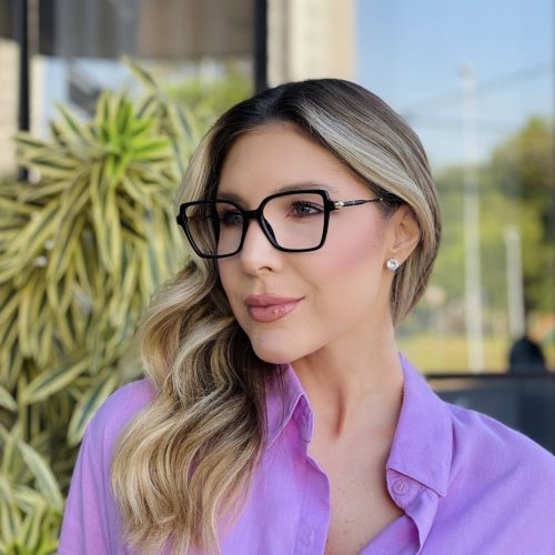 oticagriss oculos de grau feminino quadrado preto 488 1