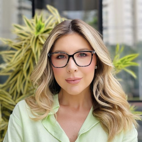 oticagriss oculos de grau feminino quadrado rajado 492