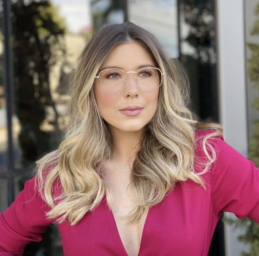 oticagriss oculos de grau feminino hexagonal dourado 491 2