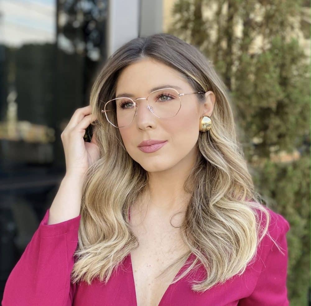 oticagriss oculos de grau feminino hexagonal rose 491 2 0 2